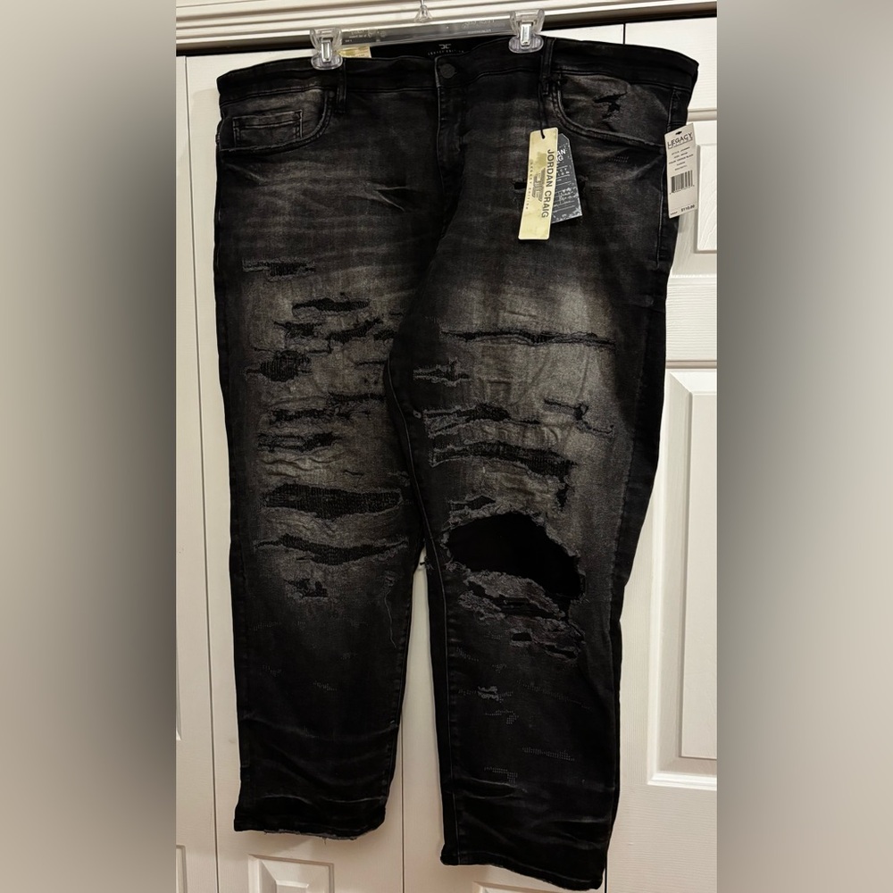 Jordan Craig Black Relaxed Denim Jeans